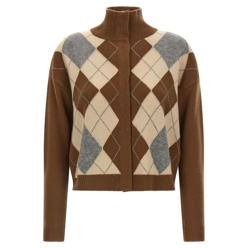 Max Mara Brown Wool Women's Cardigan